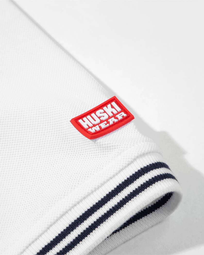 Shore Pique Polo White M