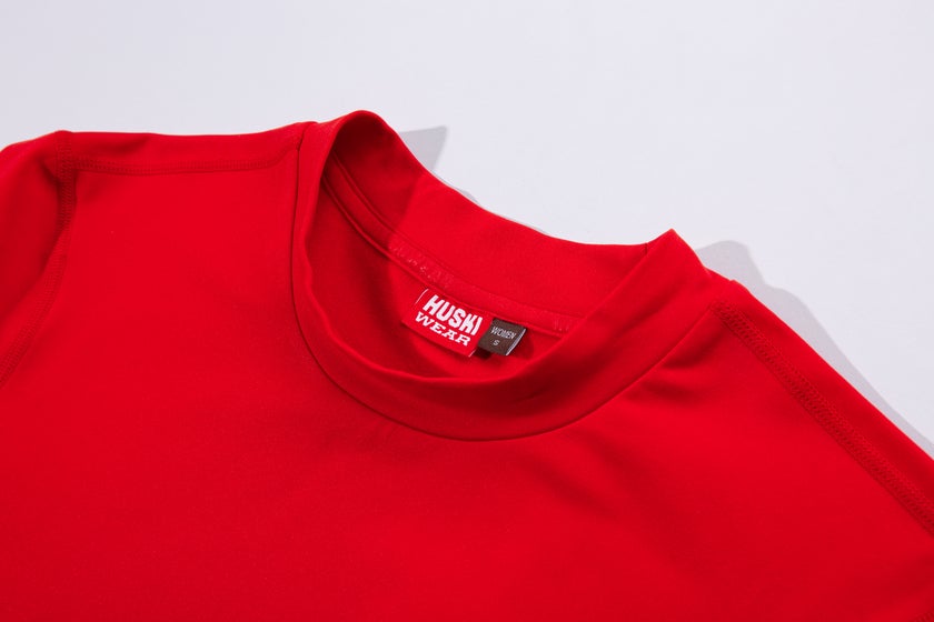 W LOGO TECH LS TEE 2 Huski Red L