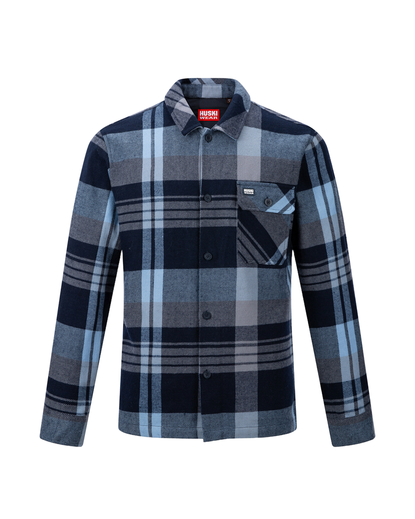 FAT FLANNEL SHIRT Grey Melange XXL