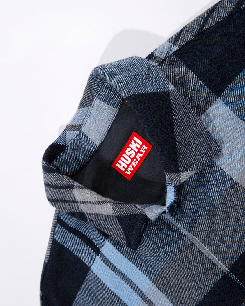 FAT FLANNEL SHIRT Grey Melange L