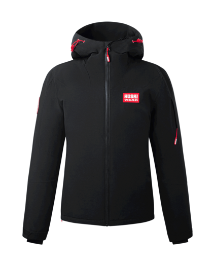 W SKI JACKET Solid Black L