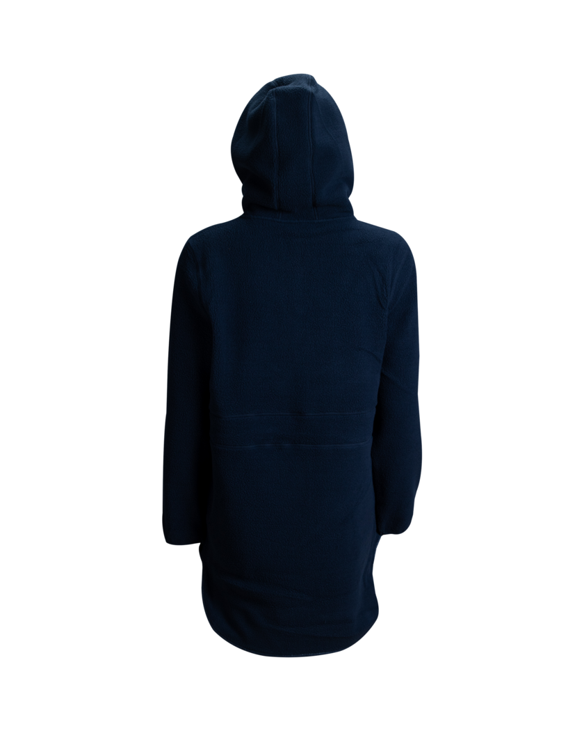 W Pile Hood Jacket Navy Blue XS