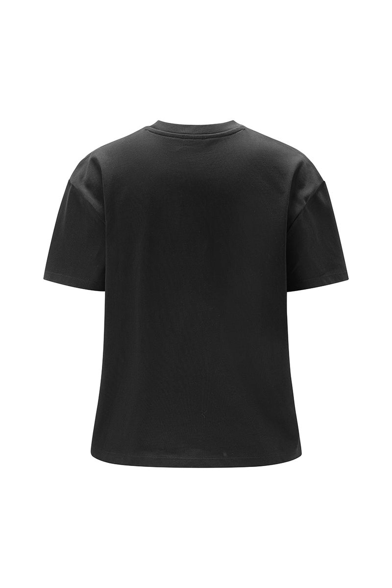 W TEE KEEP GOING Black/White M