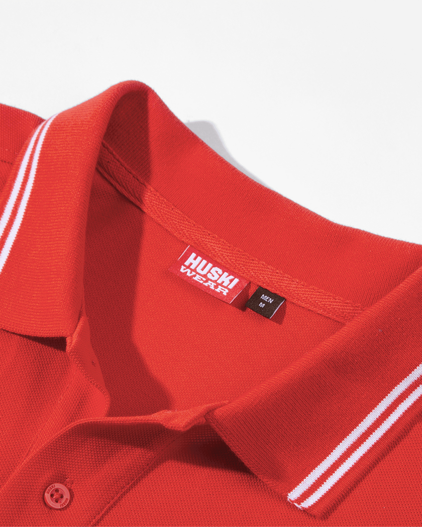 Shore Pique Polo Huski Red XXL