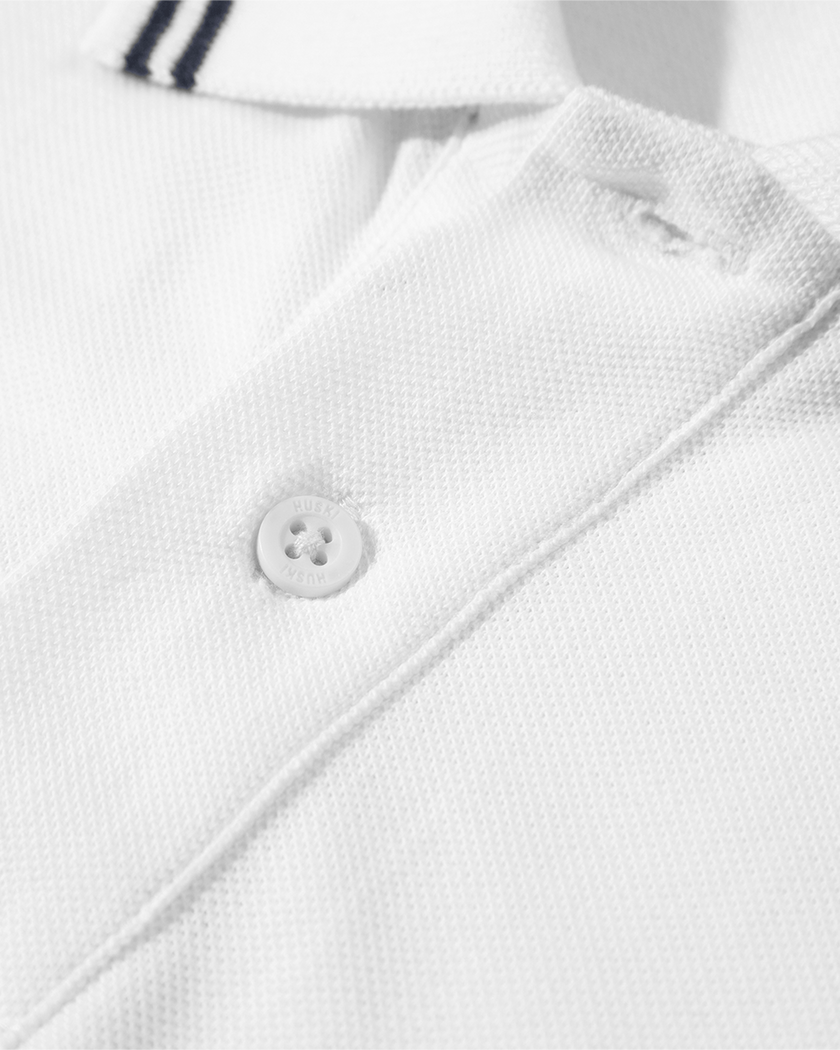 Shore Pique Polo White L