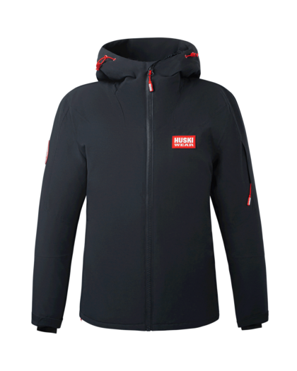 SKI JACKET Solid Black L