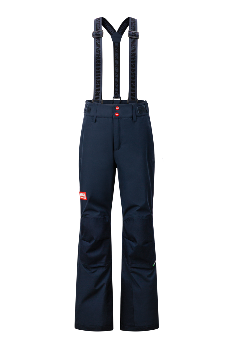 W SKI PANTS SIDE ZIP Solid Navy L