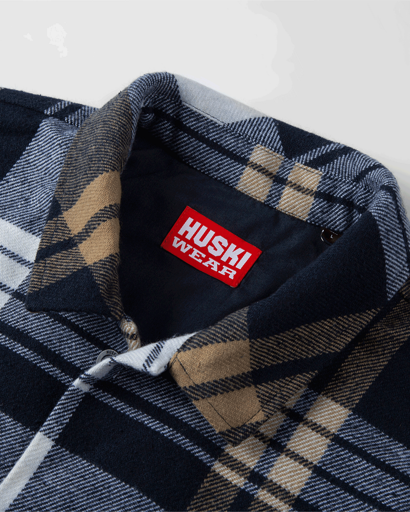 FAT FLANNEL SHIRT Navy Blue L